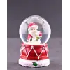 Yılbaşı Temalı Noel Baba  Kar Küresi – Yılbaşı Hediyesi LED Işıklı Hediyelik 6,5 cm