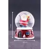 Yılbaşı Yeni Yıl Noel Baba Temalı Orta Boy Işıklı Kar Küresi 9 cm A