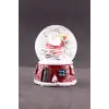 Yılbaşı Yeni Yıl Noel Baba Temalı Orta Boy Işıklı Kar Küresi 9 cm A