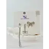 IEG - Zirkon Taşlı Üçlü Kombin Küpe