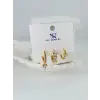 IEG - Zirkon Taşlı Üçlü Kombin Küpe