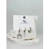 IEG - Zirkon Taşlı Üçlü Kombin Küpe
