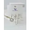 IEG - Zirkon Taşlı Üçlü Kombin Küpe
