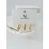 IEG - Zirkon Taşlı Üçlü Kombin Küpe