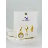 IEG - Zirkon Taşlı Üçlü Kombin Küpe