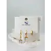 IEG - Zirkon Taşlı Üçlü Kombin Küpe