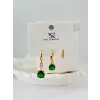 IEG - Zirkon Taşlı Üçlü Kombin Küpe
