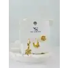 IEG - Zirkon Taşlı Üçlü Kombin Küpe