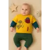 iegiyim™ Cep Bear Nakışlı % 100 Pamuklu 2li Erkek Takım
