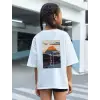 iegiyim™ Çocuk Unisex Baskılı T-Shirt - Beyaz