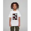 iegiyim™ Çocuk Unisex Baskılı T-Shirt - Beyaz