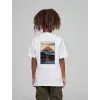 iegiyim™ Çocuk Unisex Baskılı T-Shirt - Beyaz