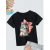 iegiyim™ Çocuk Unisex Baskılı T-Shirt - Siyah