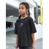 iegiyim™ Çocuk Unisex Baskılı T-Shirt - Siyah