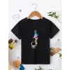iegiyim™ Çocuk Unisex Baskılı T-Shirt - Siyah