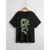 iegiyim™ Çocuk Unisex Baskılı T-Shirt - Siyah