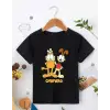 iegiyim™ Çocuk Unisex Baskılı T-Shirt - Siyah