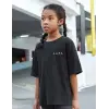 iegiyim™ Çocuk Unisex Baskılı T-Shirt - Siyah