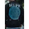 iegiyim™ Erkek 3 İplik Pamuklu Bisiklet Yaka Baskılı SweatShirt - Siyah
