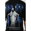 iegiyim™ Erkek Baskılı Oversize  Kısa kol T-Shirt - Siyah