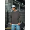 iegiyim™ Erkek Bisiklet Yaka 3 iplik Pamuklu Basic SweatShirt  - Antrasit
