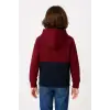 iegiyim™ Erkek Çocuk Kapüşonlu Kanguru Cepli Parçalı SweatShirt - Renkli