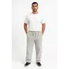 iegiyim™ Erkek Fitilli Kadife Cepli Buggy Pantolon Oversize Rahat Kalıp - Gri