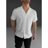 iegiyim™ Erkek İki İplik Kumaş Gömlek - Beyaz