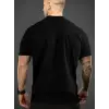 iegiyim™ Erkek Tişört Araba Baskılı Kısa kol t-shirt - Siyah