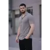 iegiyim™ Erkek Waffle Kumaş Açık Yakalı Düğmeli Regular Fit Gömlek 2’li Set Lacivert-Gri