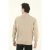 iegiyim™ Erkek Yarım Balıkçı Yaka Triko Kazak - Bej