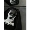iegiyim™ Kadın 3 iplik Kışlık Bisiklet Yaka Baskılı SweatShirt - Siyah