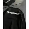 iegiyim™ Kadın 3 iplik Kışlık pamuklu Bisiklet Yaka Oversize Baskılı SweatShirt - Siyah