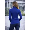 iegiyim™ Kadın Balıkçı Yaka Boğazlı Triko Kazak Kalın Fitilli Regular Fit - İndigo