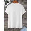 iegiyim™ Kadın Baskılı Oversize  kısa kol T-Shirt - Beyaz