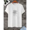 iegiyim™ Kadın Baskılı Oversize  kısa kol T-Shirt - Beyaz