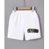 iegiyim™ Kadın Beli Lastikli Baskılı Mini Şort - Beyaz