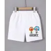 iegiyim™ Kadın Beli Lastikli Baskılı Mini Şort - Beyaz