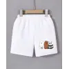 iegiyim™ Kadın Beli Lastikli Baskılı Mini Şort - Beyaz