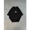 iegiyim™ kadın Bisiklet Yaka Baskılı Oversize  Kısa kol T-Shirt - Siyah
