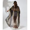 iegiyim™ Kadın Rahat Kesim Şifon Kimono - Leopar