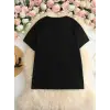iegiyim™ Kadın T-Shirt Ive Got Your Back Basklı tişört - Siyah