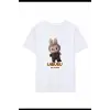 iegiyim™ Kız Çocuk Baskılı T-Shirt - Beyaz