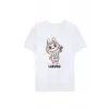 iegiyim™ Kız Labubu Çocuk Baskılı T-Shirt - Beyaz