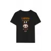 iegiyim™ Kız Labubu Çocuk Baskılı T-Shirt - Siyah