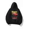 iegiyim™ Sevgililer Günü Özel Kapüşonlu Araba Baskılı Oversize Sweatshirt - Siyah