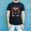 iegiyim™ Sylvester Graffiti Baskılı Unisex Siyah Oversize Tişört - 24/1 Penye