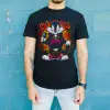 iegiyim™ Sylvester Graffiti Baskılı Unisex Siyah Oversize Tişört - 24/1 Penye