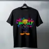 iegiyim™ Tweety Graffiti Baskılı Unisex Siyah Oversize Tişört - 24/1 Penye