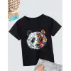 iegiyim™ Unisex Çocuk Baskılı T-Shirt - Siyah